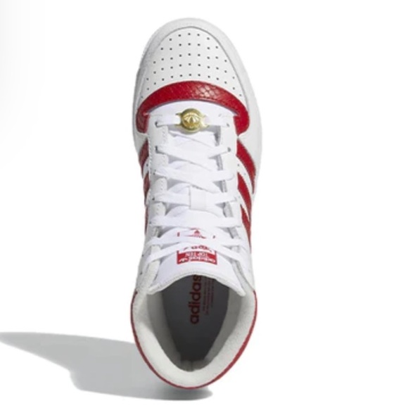 NWT Adidas Top Ten RB White Scarlet Red Leather Athletic Shoes women’s - Picture 6 of 6